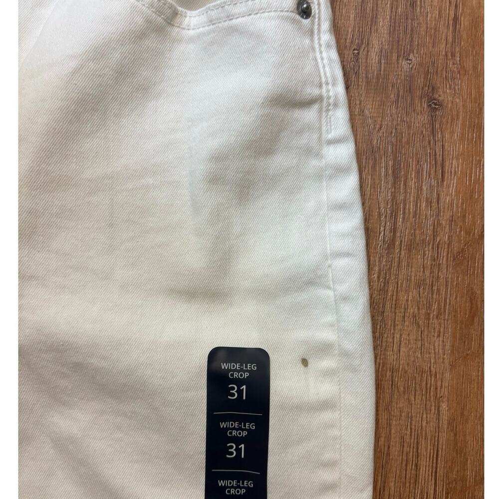 NWT J.Crew Wide Leg Crop Jean In All Day Stretch White Size 31 - Picture 5 of 9
